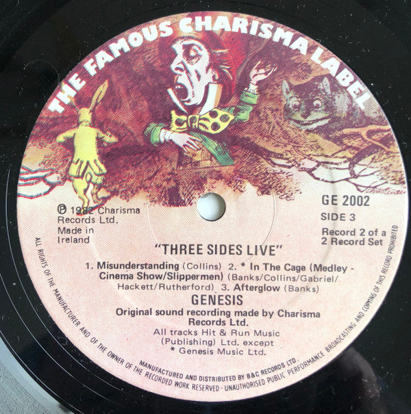 Genesis Three Sides Live 2xLP Album Gat