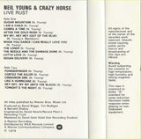 Neil Young & Crazy Horse : Live Rust (Cass, Album)