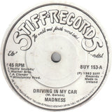 Madness : Driving In My Car (7", Single, Whi)