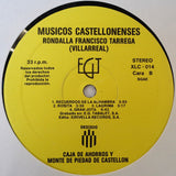 Orquesta De Pulso Y Pua "Francisco Tarrega" : Musicos Castellonenses - Francisco Tarrega (LP, Promo)