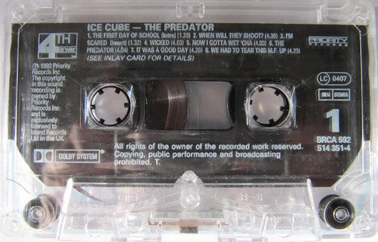 Buy Ice Cube The Predator Cass Album The Record Spot