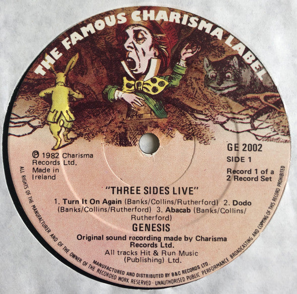 Genesis Three Sides Live 2xLP Album Gat